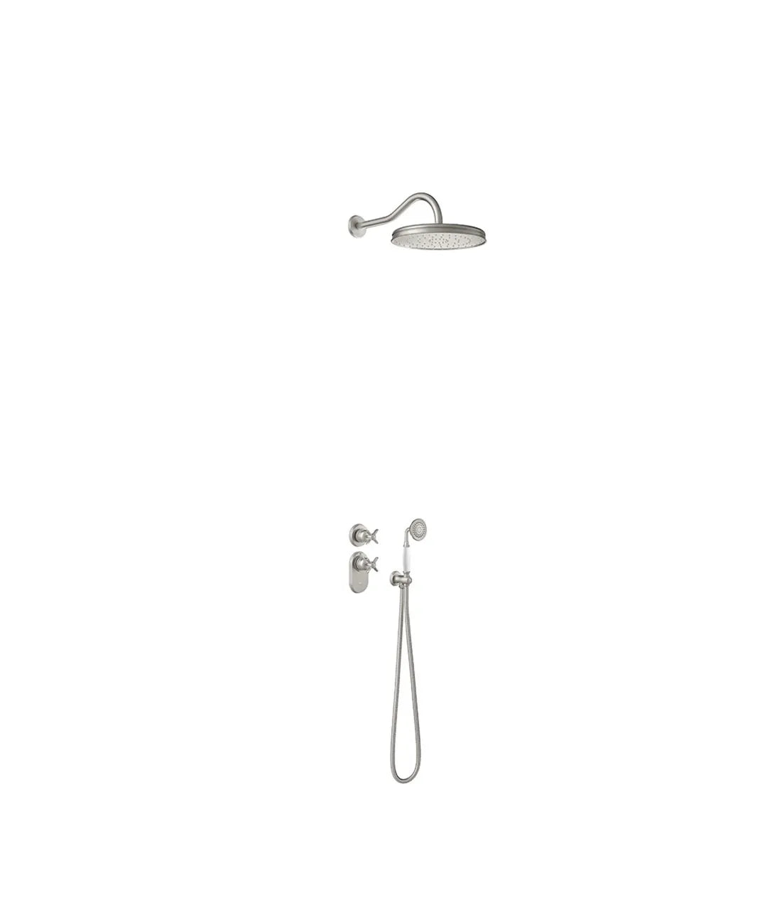 Grifo termostático empotrado para ducha con regulador de caudal color acero Tres Clasic Tres 0