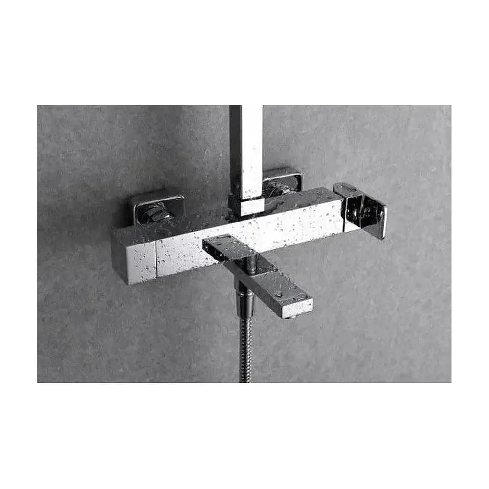 Vista principal de Barra de baño y ducha monomando extensible de latón con acabado cromado Fiyi de Imex
