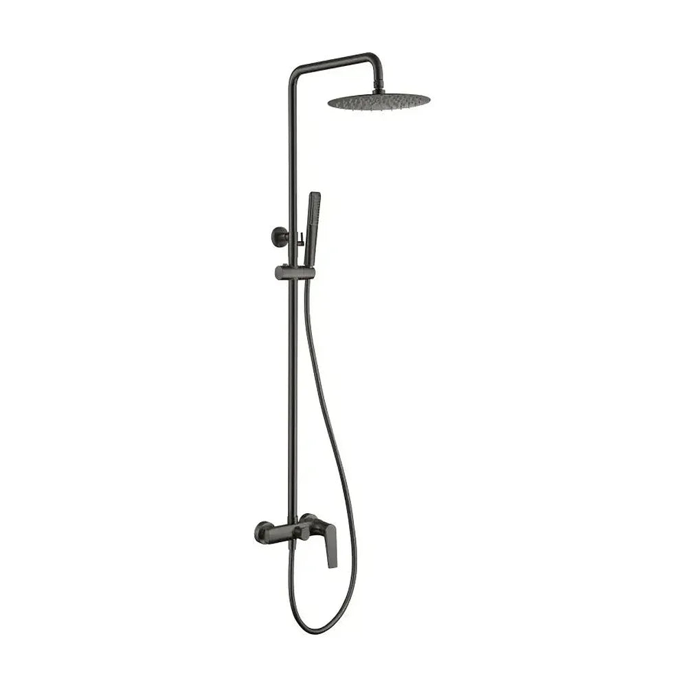 Barra de ducha monomando extensible hecha de acero inoxidable con acabado negro metalizado Delos Imex Imex
