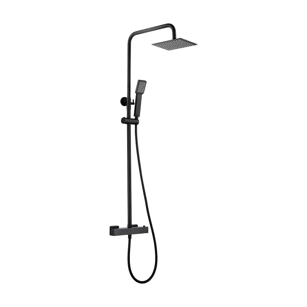 Barra de ducha termostática hecha de acero inoxidable con acabado negro mate Art de Imex Imex