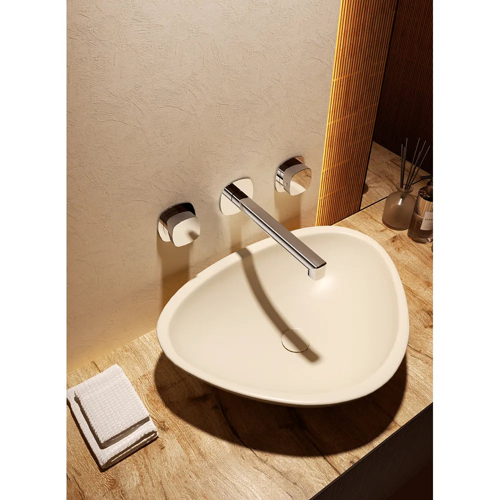 Plano o detalle técnico de Bimando empotrado lavabo Toscana cromo Imex