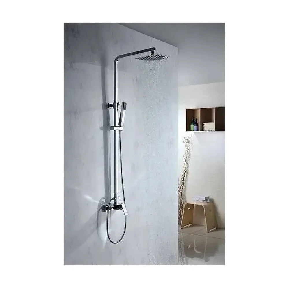 Vista principal de Columna de ducha extensible de 92 a 136 cm de acero inoxidable con rociador extraplano Valencia de Imex