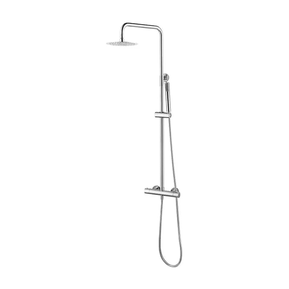 Columna de ducha grifo termostático fabricado en acero inoxidable y latón cromado Monza de Imex Imex