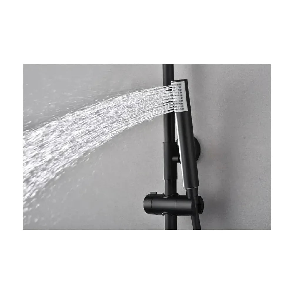 Detalle de acabado y materiales de Columna de ducha termostática acero inoxidable Imex