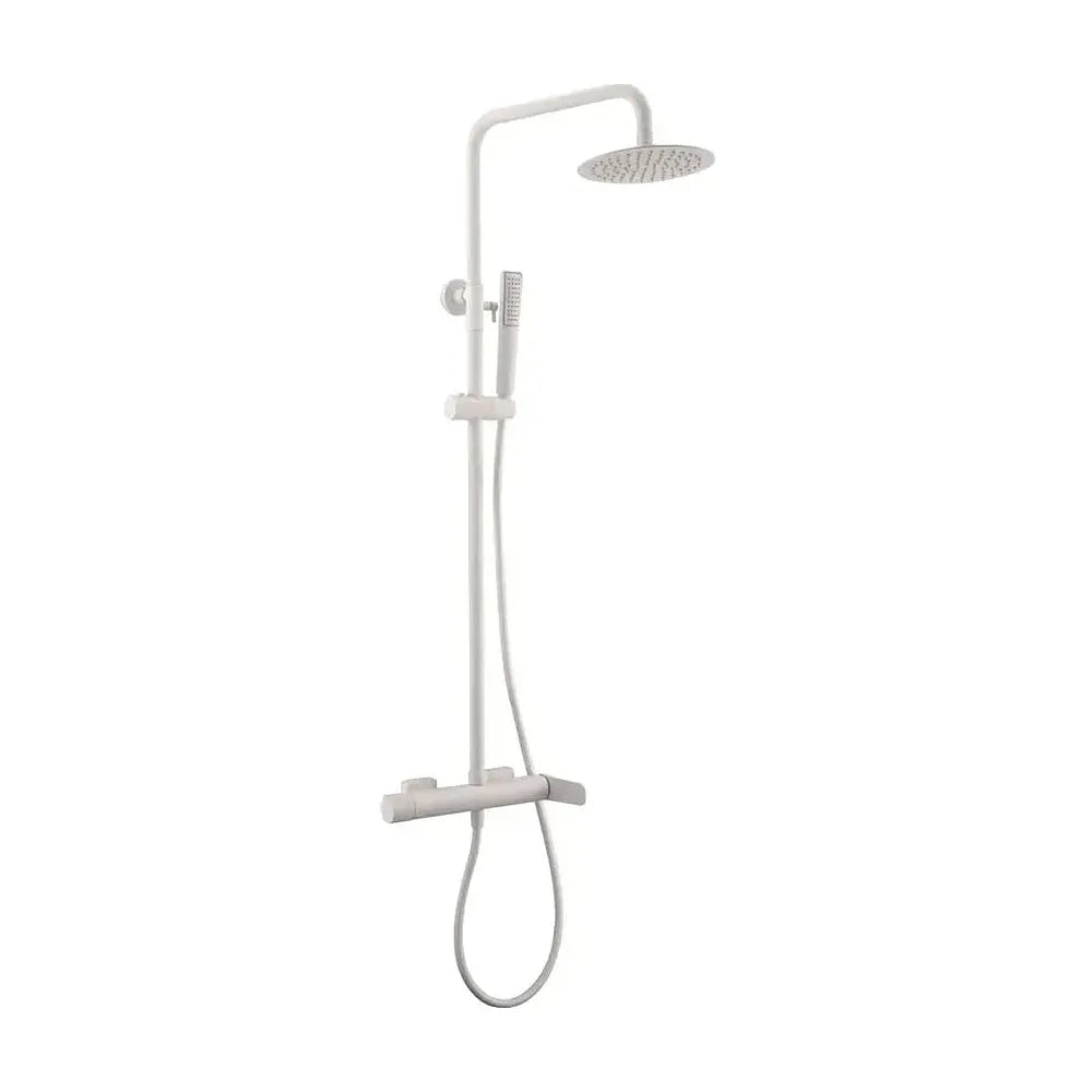 Columna monomando de ducha con un diseño moderno y un acabado blanco mate Dinamarca de Imex Imex