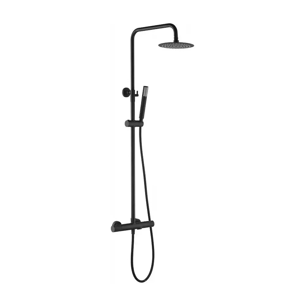 Columna para baño con grifería termostática apta para bañera y ducha acabado negro mate Line de Imex Imex