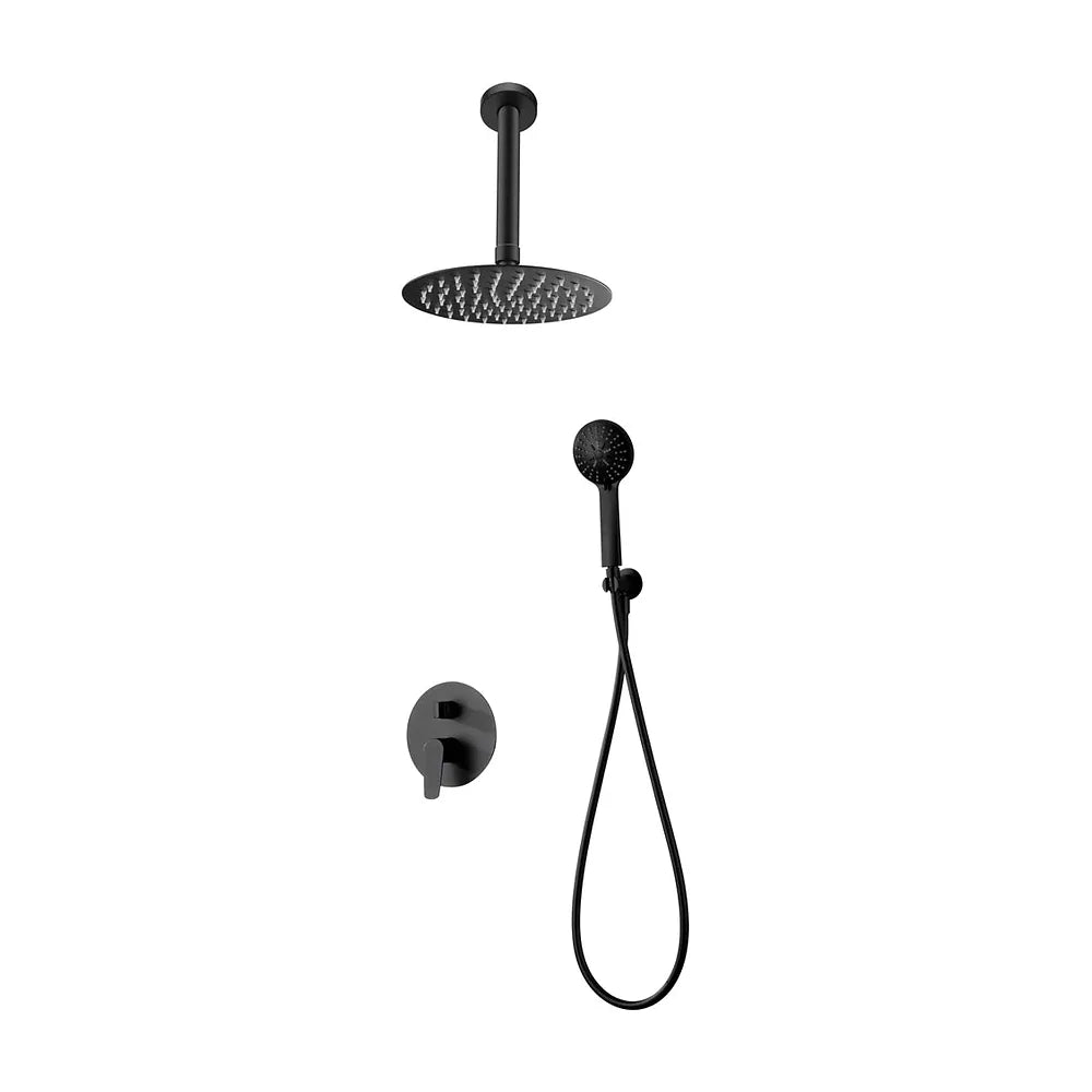 Conjunto de ducha empotrado monomando Bruselas negro mate Imex Imex