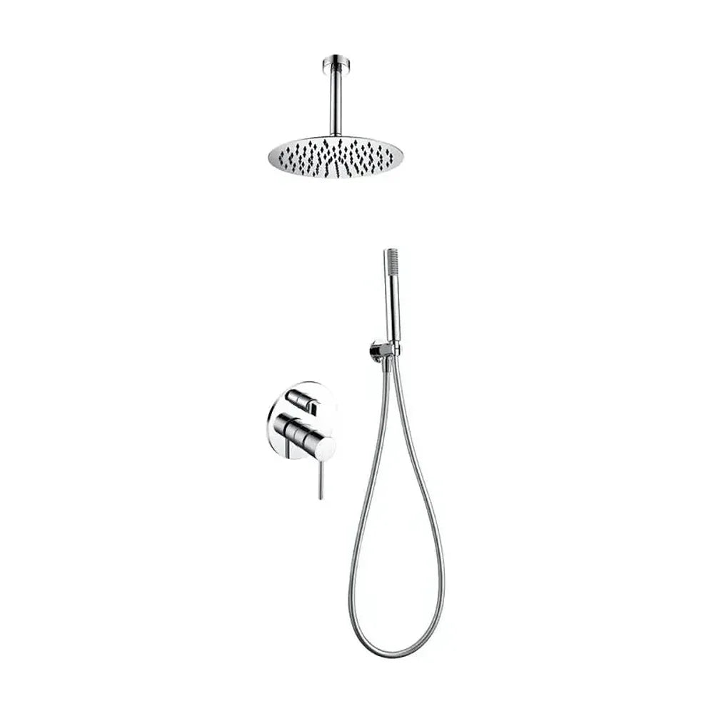 Conjunto de ducha monomando de diseño moderno con un acabado cromado thalos stick Milos de Imex Imex