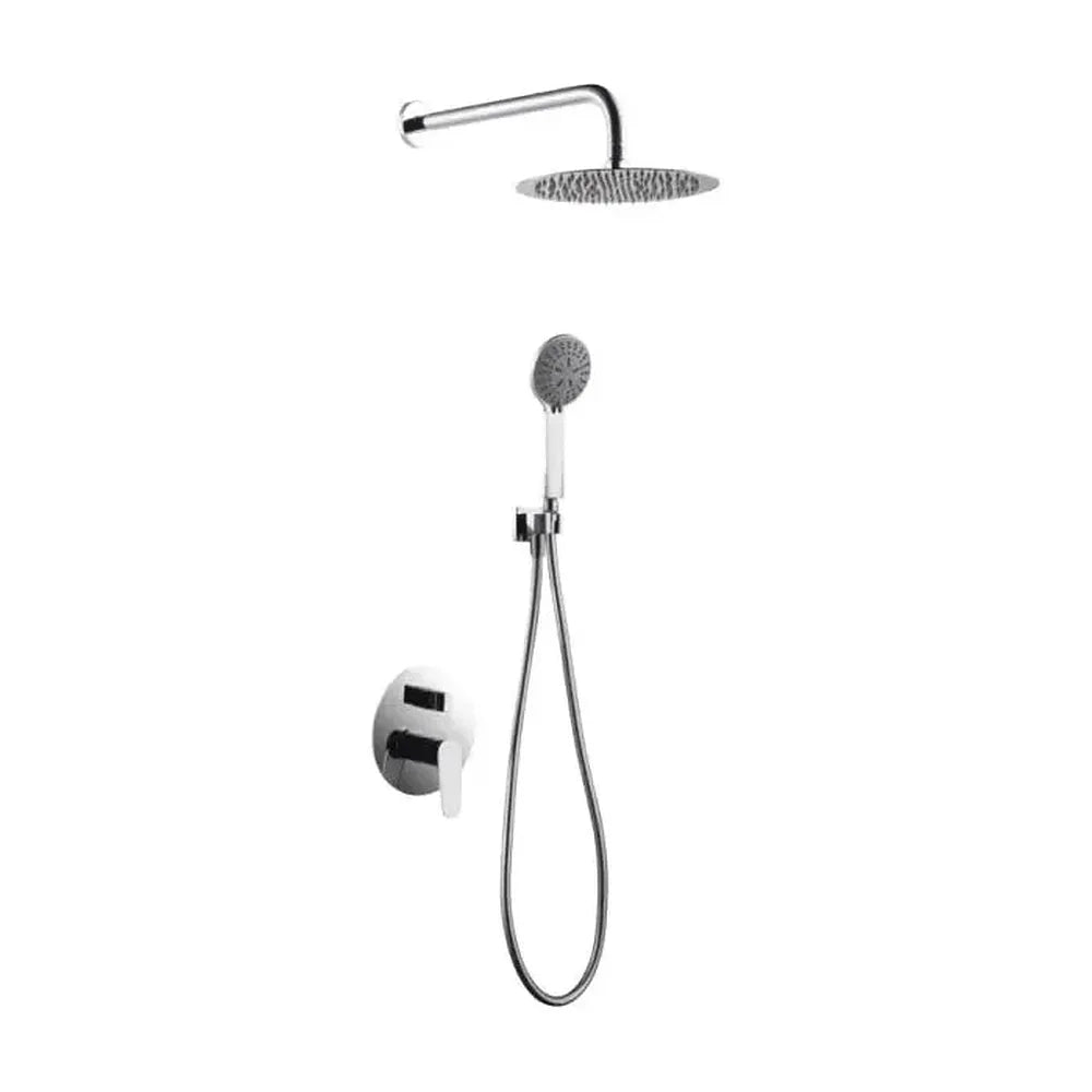Conjunto de ducha monomando empotrado de acero inoxidable y latón cromado Belgica de Imex Imex