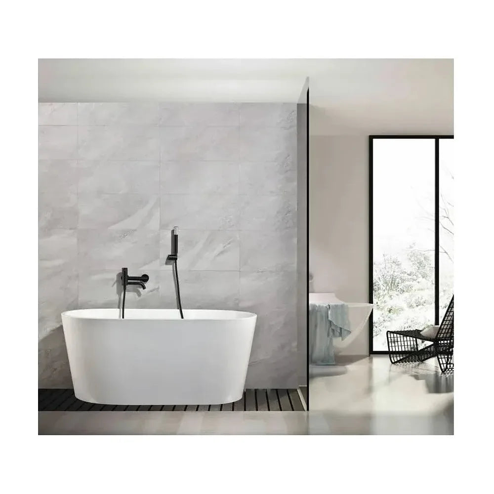 Vista principal de Conjunto de grifo monomando y ducha de mano fabricado en latón y abs con acabado negro mate Monza de Imex