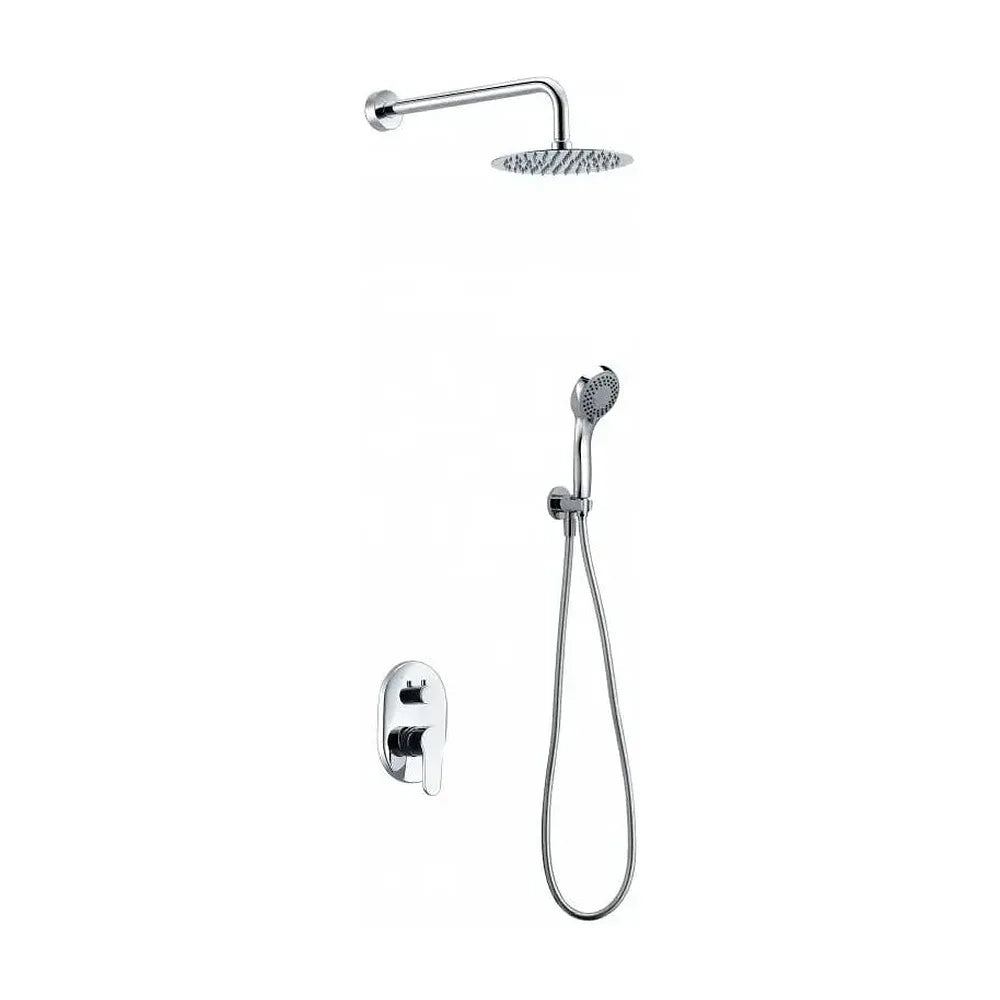 Conjunto de pared para ducha de diseño minimalista con un acabado cromado Oslo de Imex Imex