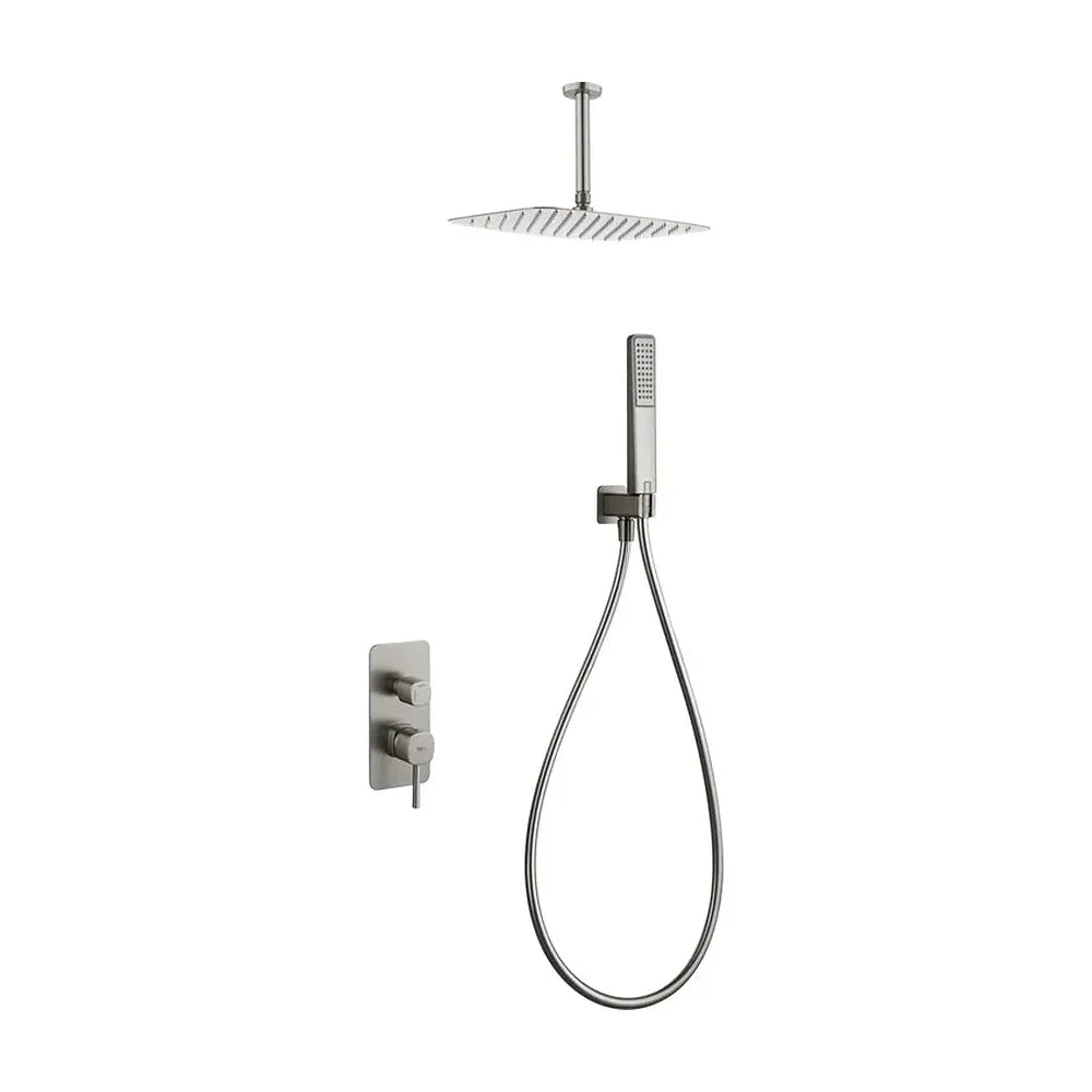 Conjunto ducha monomando empotrado Arezzo níquel cepillado Imex Imex
