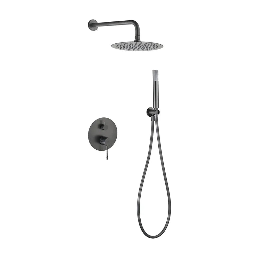 Conjunto ducha monomando empotrado Bless black gun metal Imex Imex
