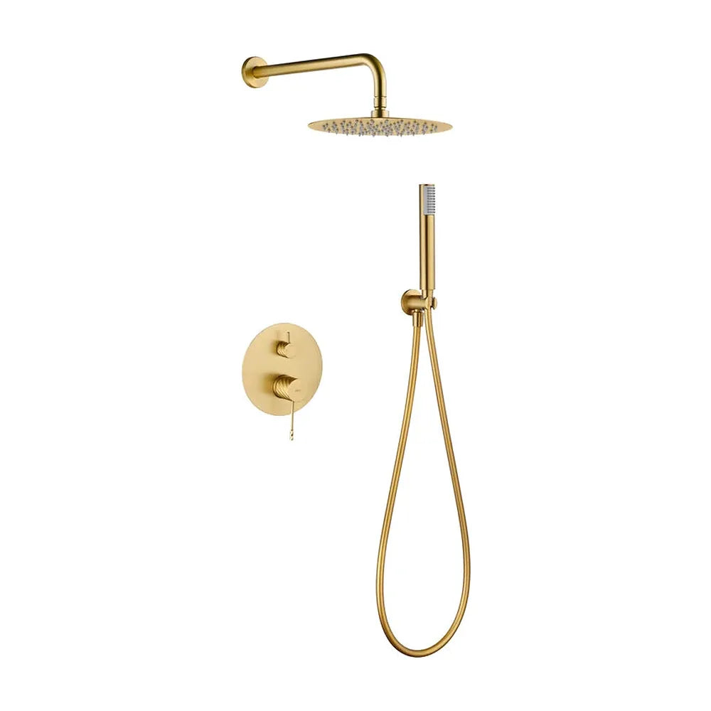 Conjunto Ducha Monomando Empotrado Bless Oro Cepillado Imex Imex