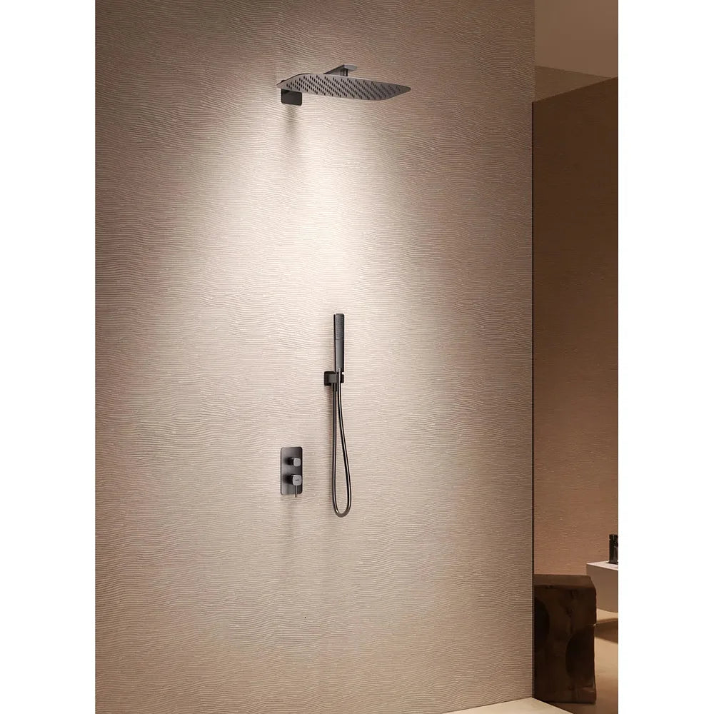 Plano o detalle técnico de Conjunto Ducha Monomando Empotrado Firenze Oro Cepillado Imex (vista 3)