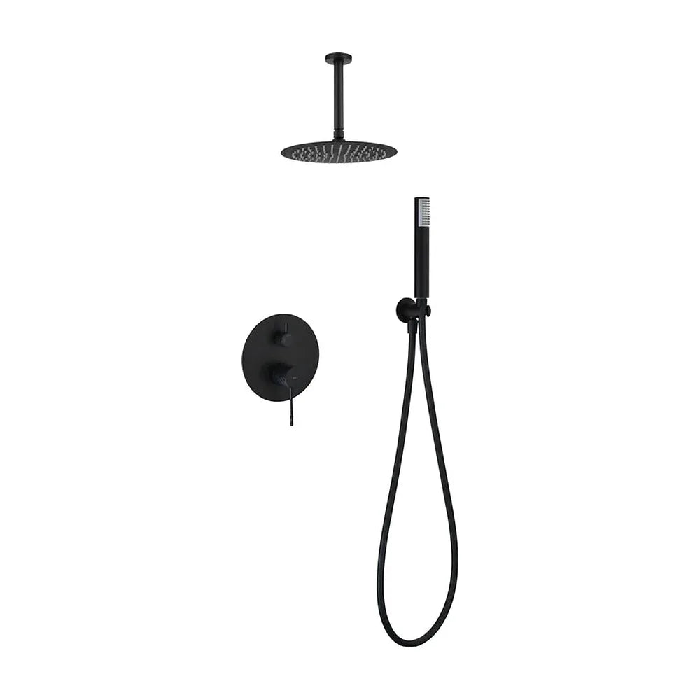 Conjunto ducha monomando empotrado Palau negro mate Imex Imex