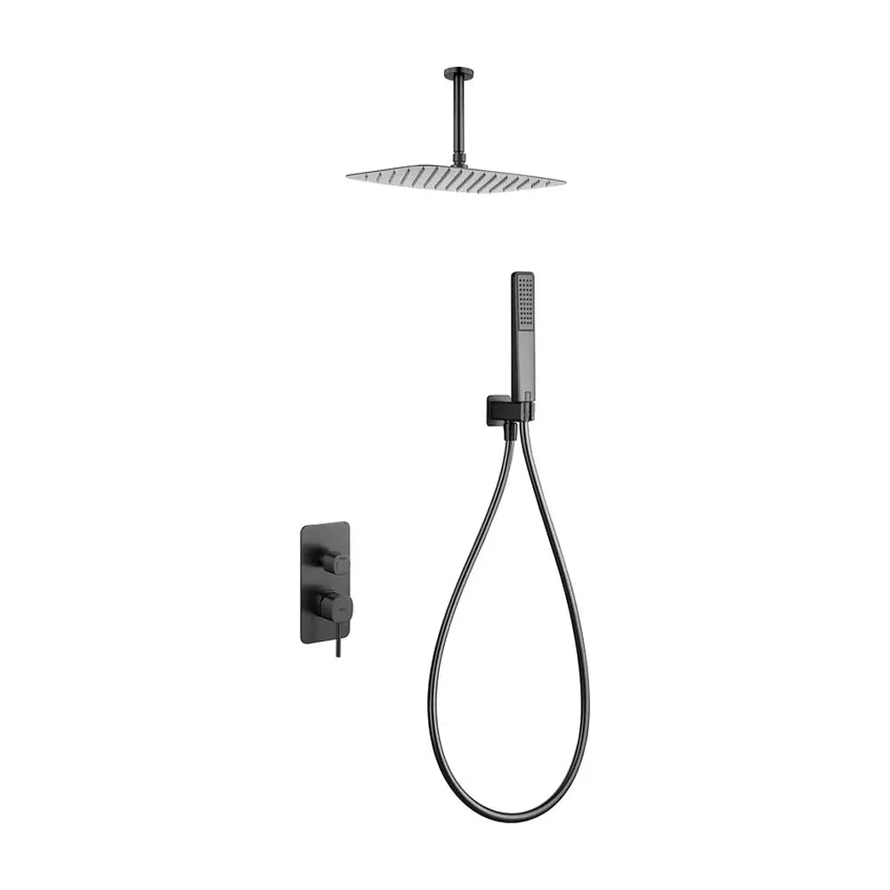 Conjunto ducha monomando empotrado Sassari black gun metal Imex Imex