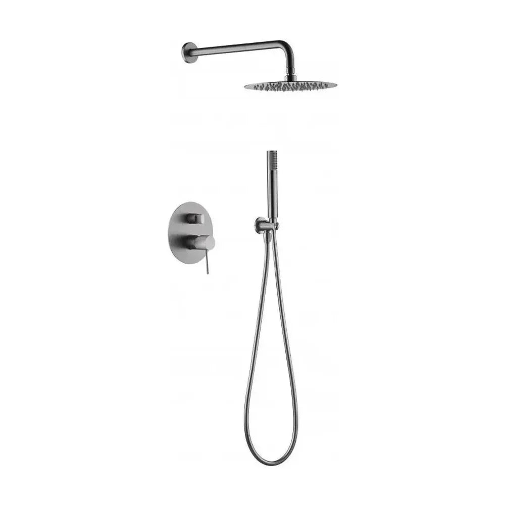 Conjunto para ducha con un diseño empotrado de acabado níquel cepillado Line de Imex Imex
