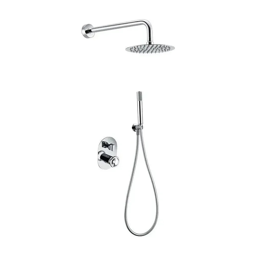 Conjunto para ducha con una grifería de latón de diseño moderno y un acabado cromado Olimpo de Imex Imex