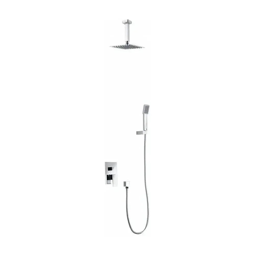 Conjunto para ducha de pared con un acabado cromado y un diseño moderno berlín Dublin de Imex Imex