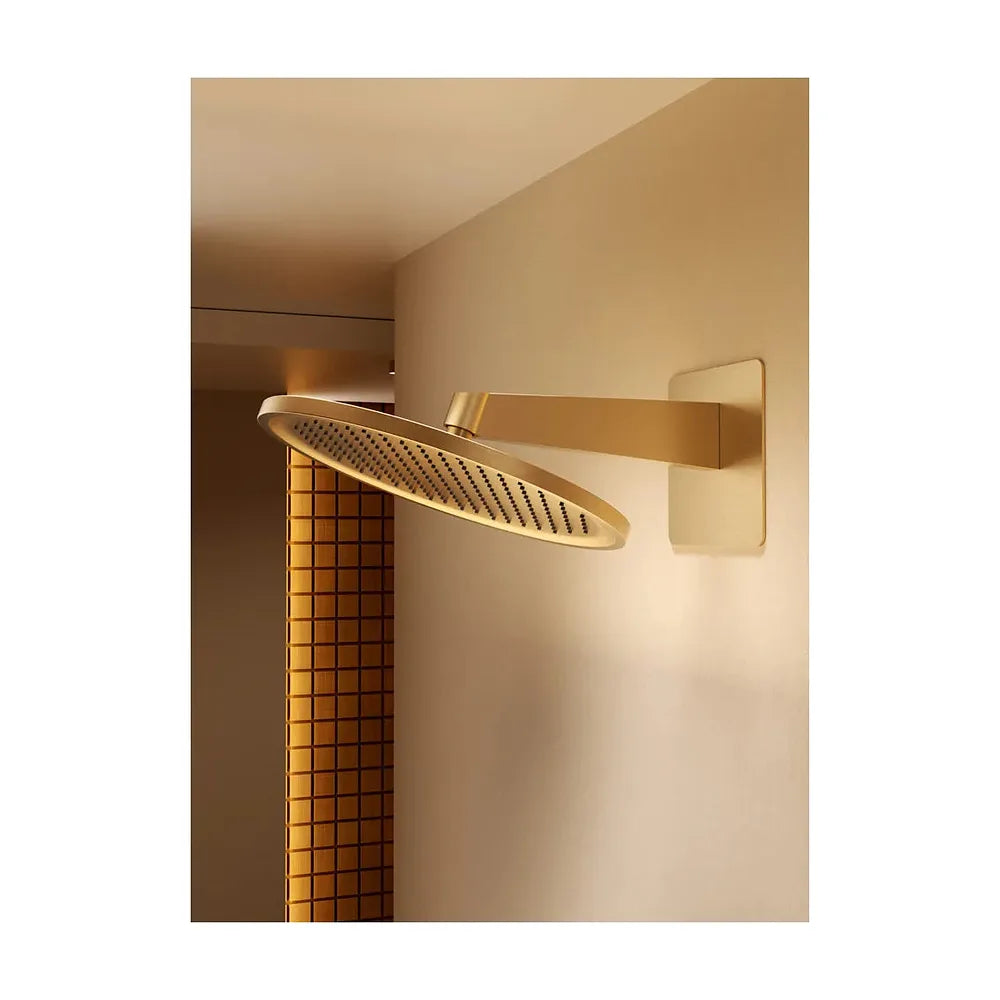 Detalle de acabado y materiales de Ducha Termostática Empotrada Bolonia Oro Rosa Cepillado Imex