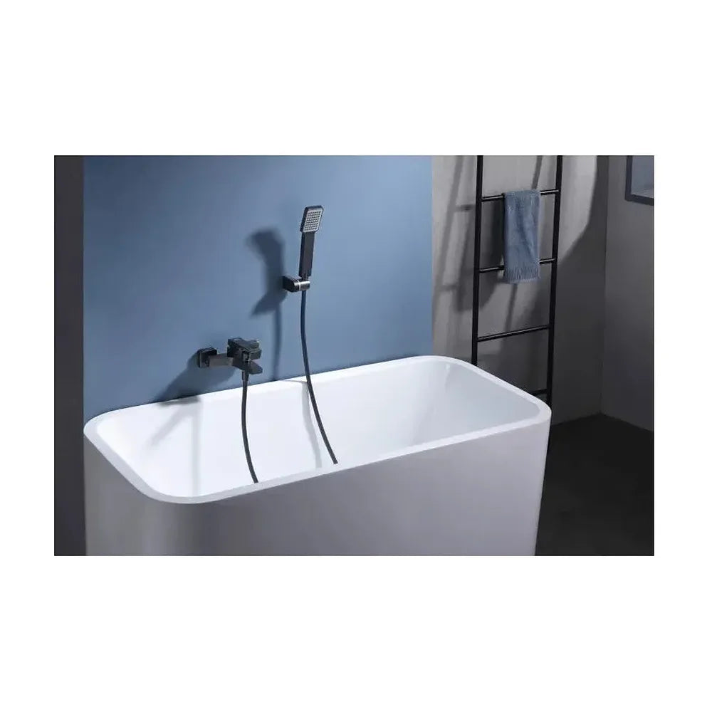 Vista principal de Grifería monomando de bañera y ducha hecha de latón con acabado negro metalizado Art de Imex