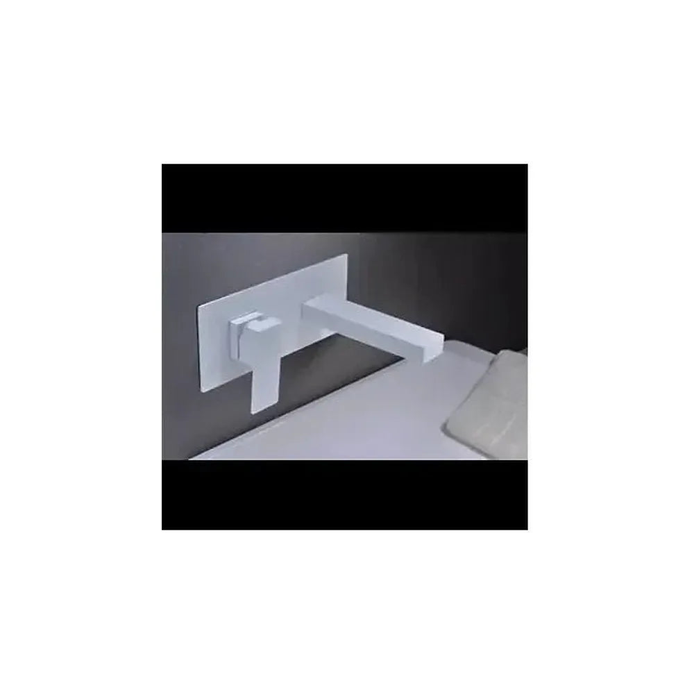Grifo de acabado blanco mate monomando de pared con cartuchos cerámicos de 35 mm Suiza de Imex Imex