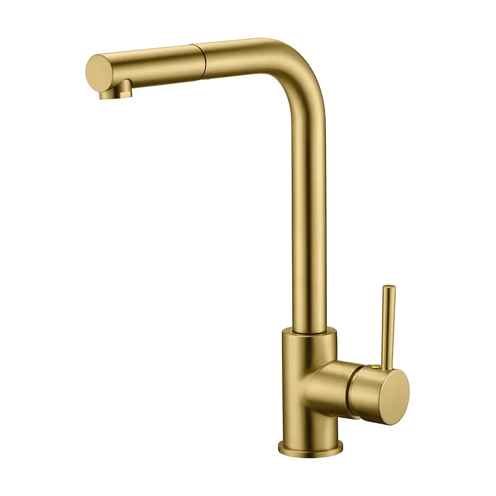 Detalle de funcionamiento de Grifo de cocina Malta oro cepillado de Imex