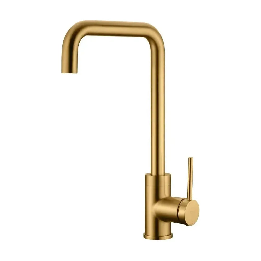 Grifo de cocina monomando con cartucho cerámico de ø 35 mm de acabado oro cepillado Loira de Imex Imex
