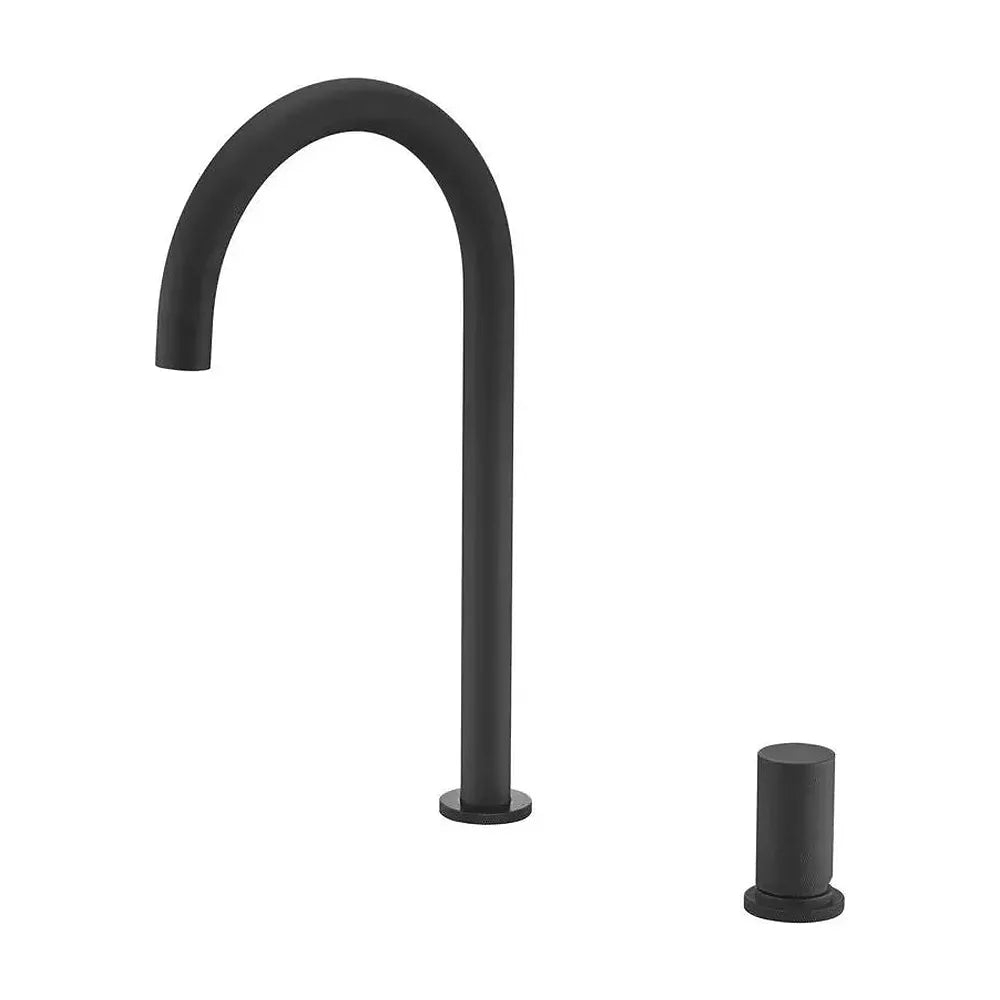 Grifo de cocina monomando de caño alto y curvo acabado en negro mate Manacor de Imex Imex