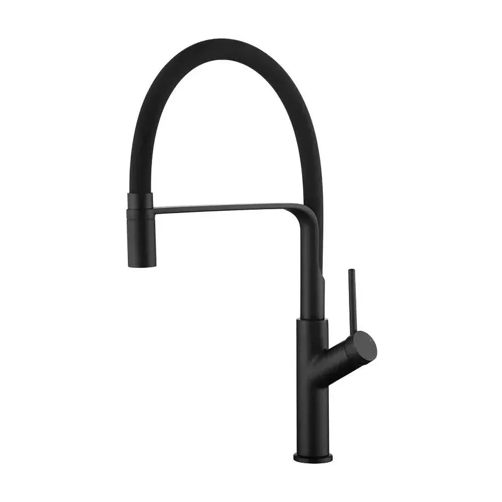 Grifo de cocina monomando de caño flexible con acabado de latón negro Sena de Imex Imex