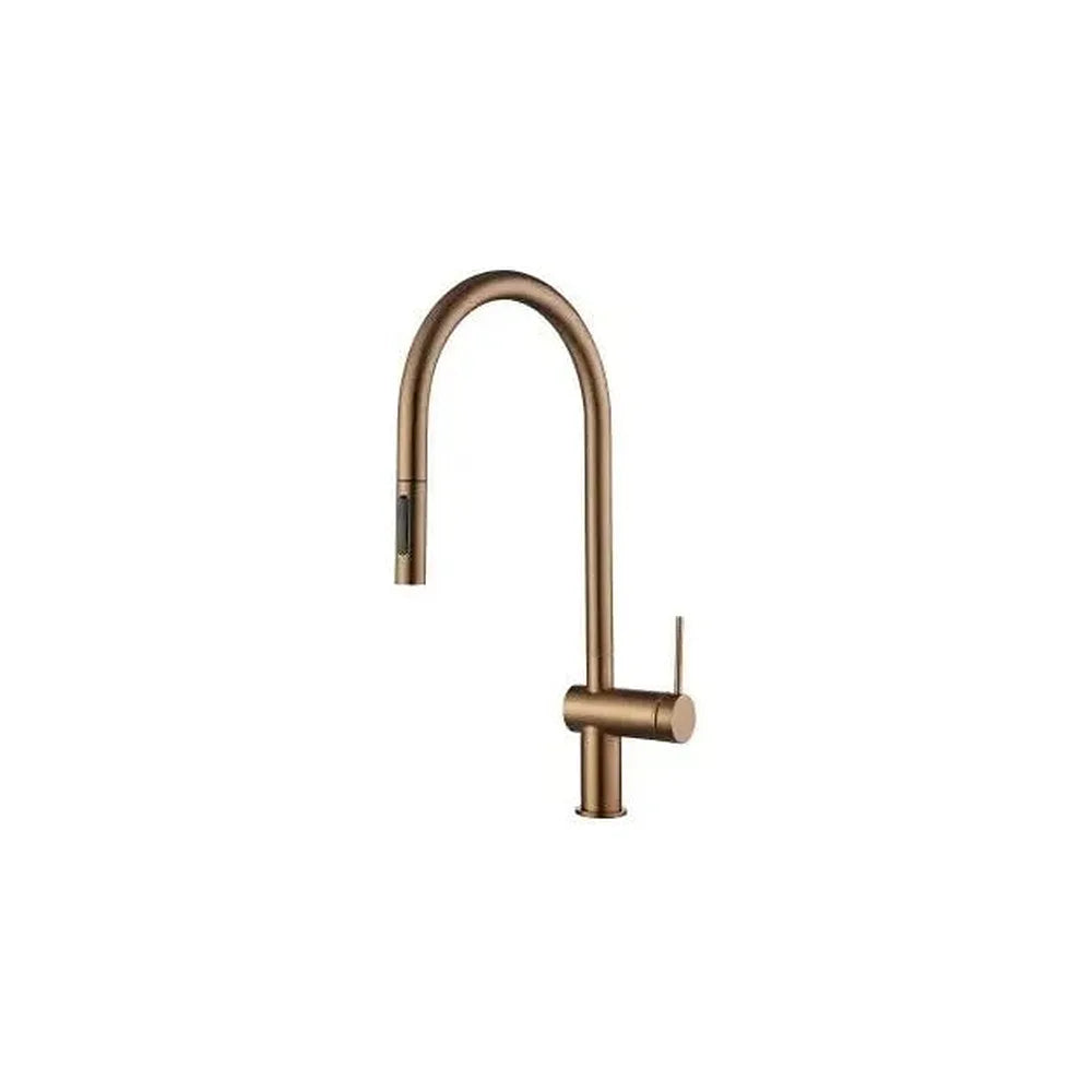 Grifo de cocina monomando extraíble difusor doble jet de acabado oro rosa cepillado Berna de Imex Imex