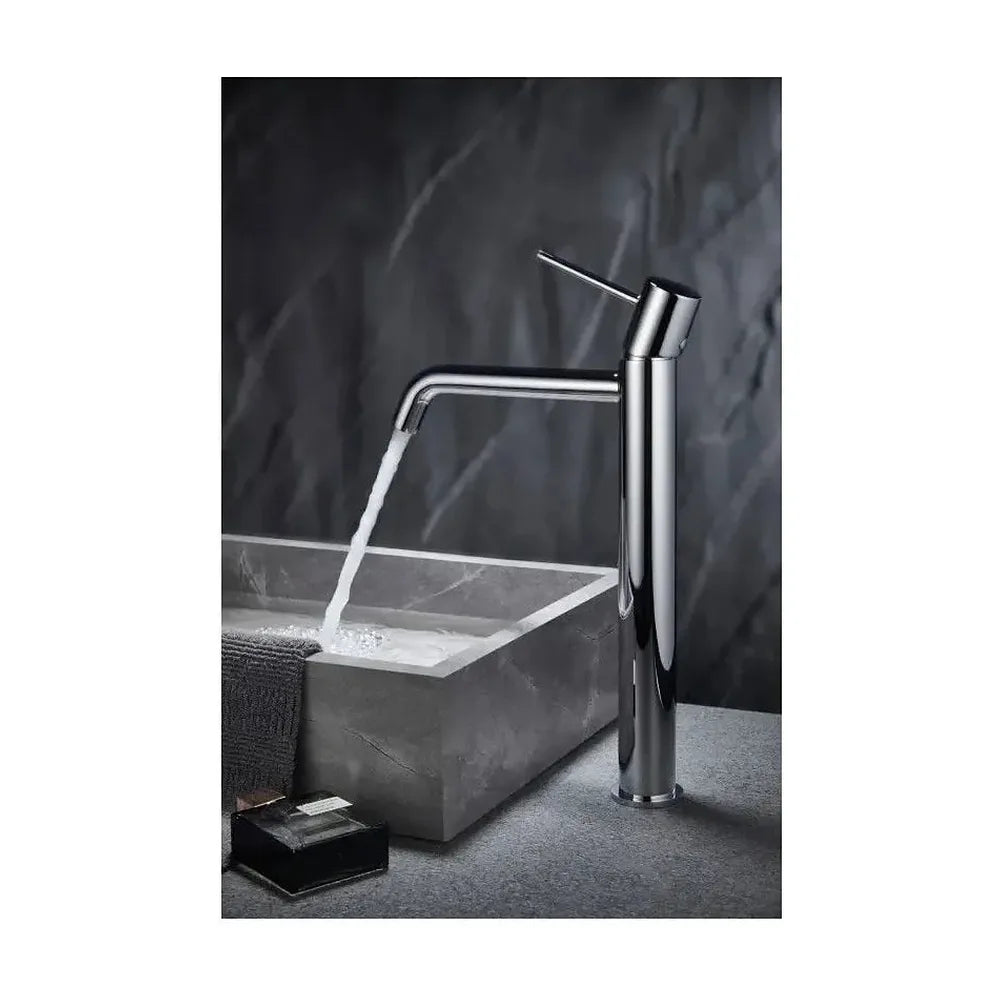Vista principal de Grifo de lavabo alto cartucho cerámico de 25 mm fabricado en latón cromado Monza de Imex