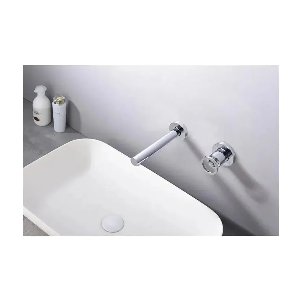 Vista principal de Grifo de lavabo empotrado con un diseño monomando de acabado cromado Olimpo de Imex