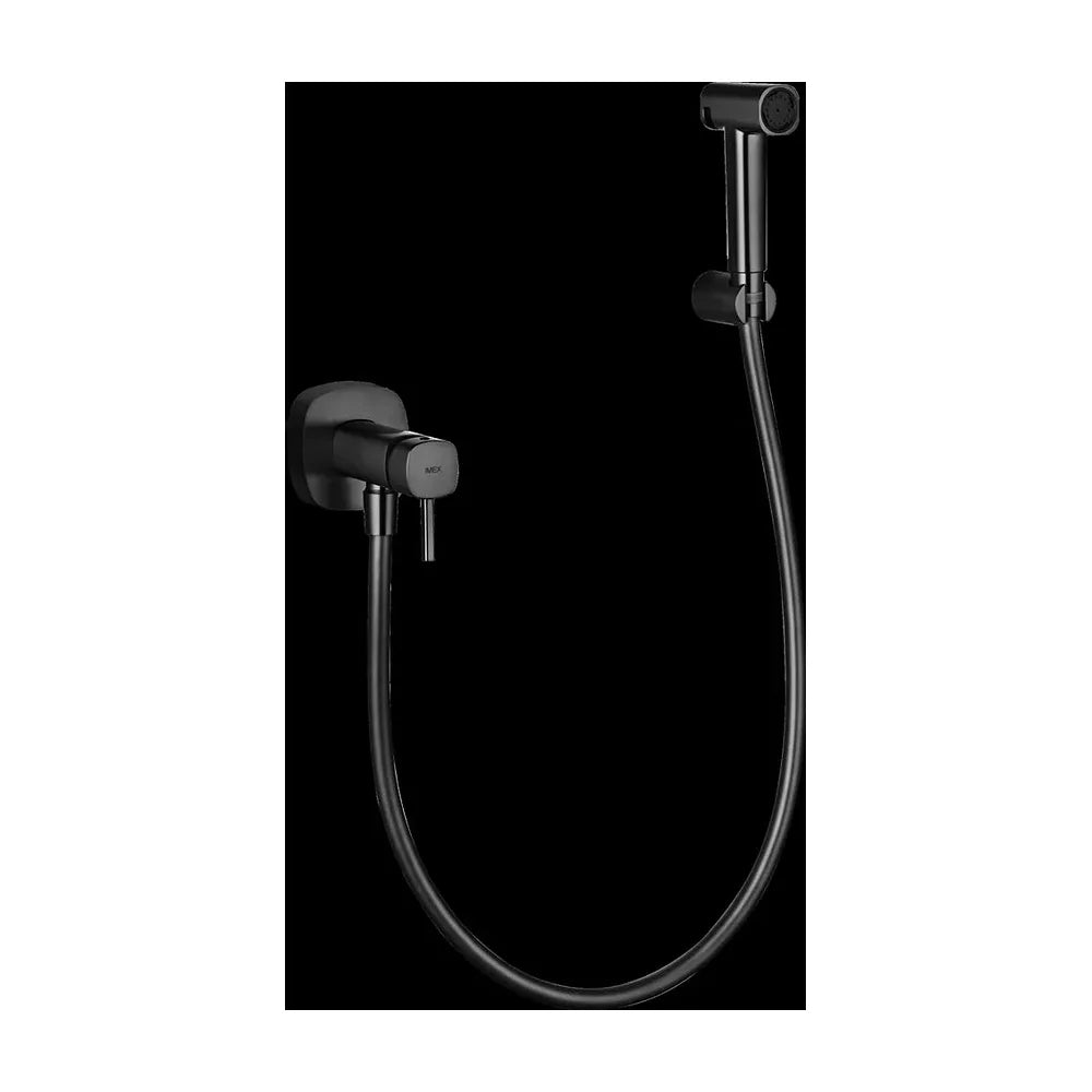 Vista trasera o instalación de Grifo empotrado de bidé Toscana black gun metal Imex