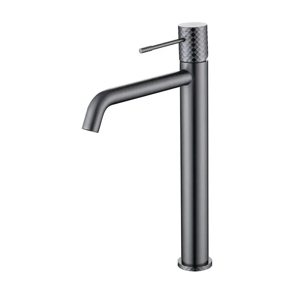 Grifo monomando con caño alto para lavabo hecho de latón con acabado negro metalizado Genova de Imex Imex