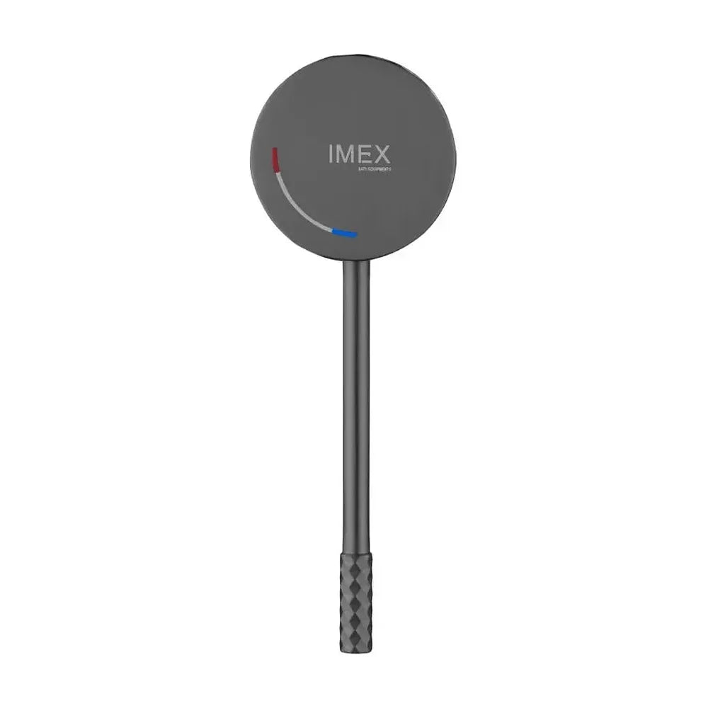 Vista principal de Grifo monomando con caño alto para lavabo hecho de latón con acabado negro metalizado Genova de Imex