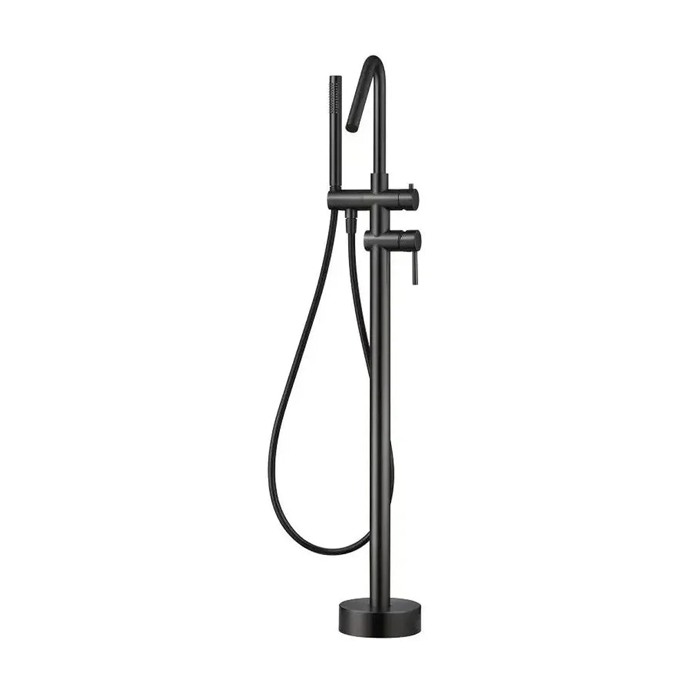 Grifo monomando de bañera con ducha de mano fabricado en latón con acabado black gun metal Corcega de Imex Imex