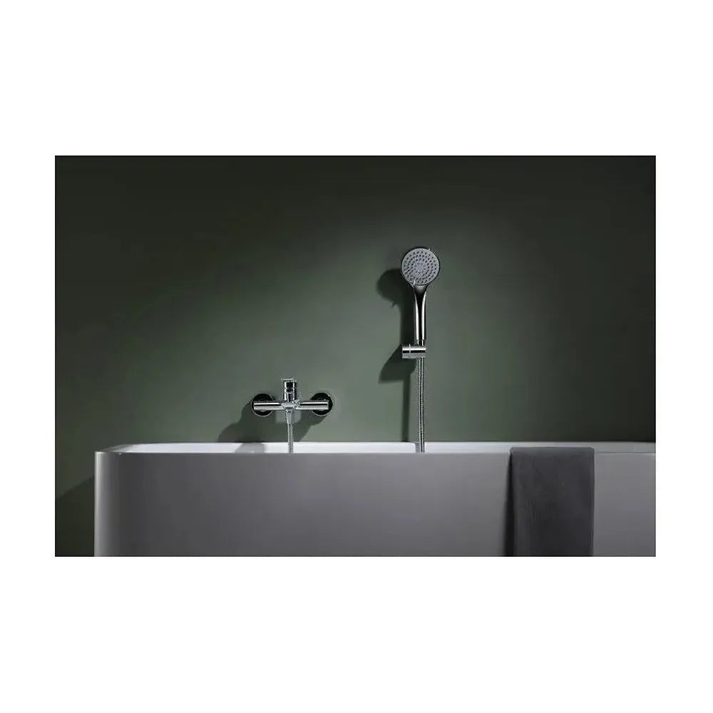Vista trasera o instalación de Grifo monomando de bañera y ducha fabricada en latón con un cartucho cerámico Ural de Imex