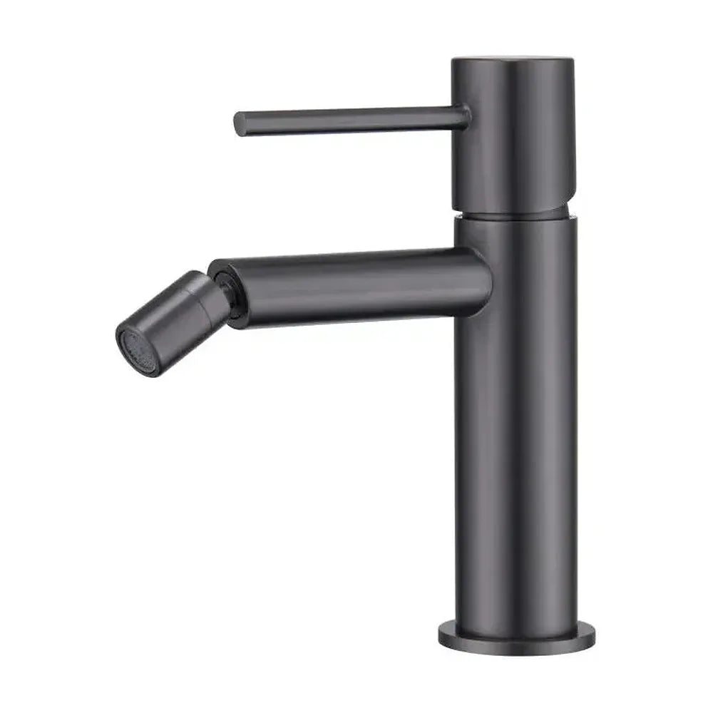 Grifo monomando de bidé con cartucho de 25 mm fabricado en latón con acabado black gun metal Monza de Imex Imex