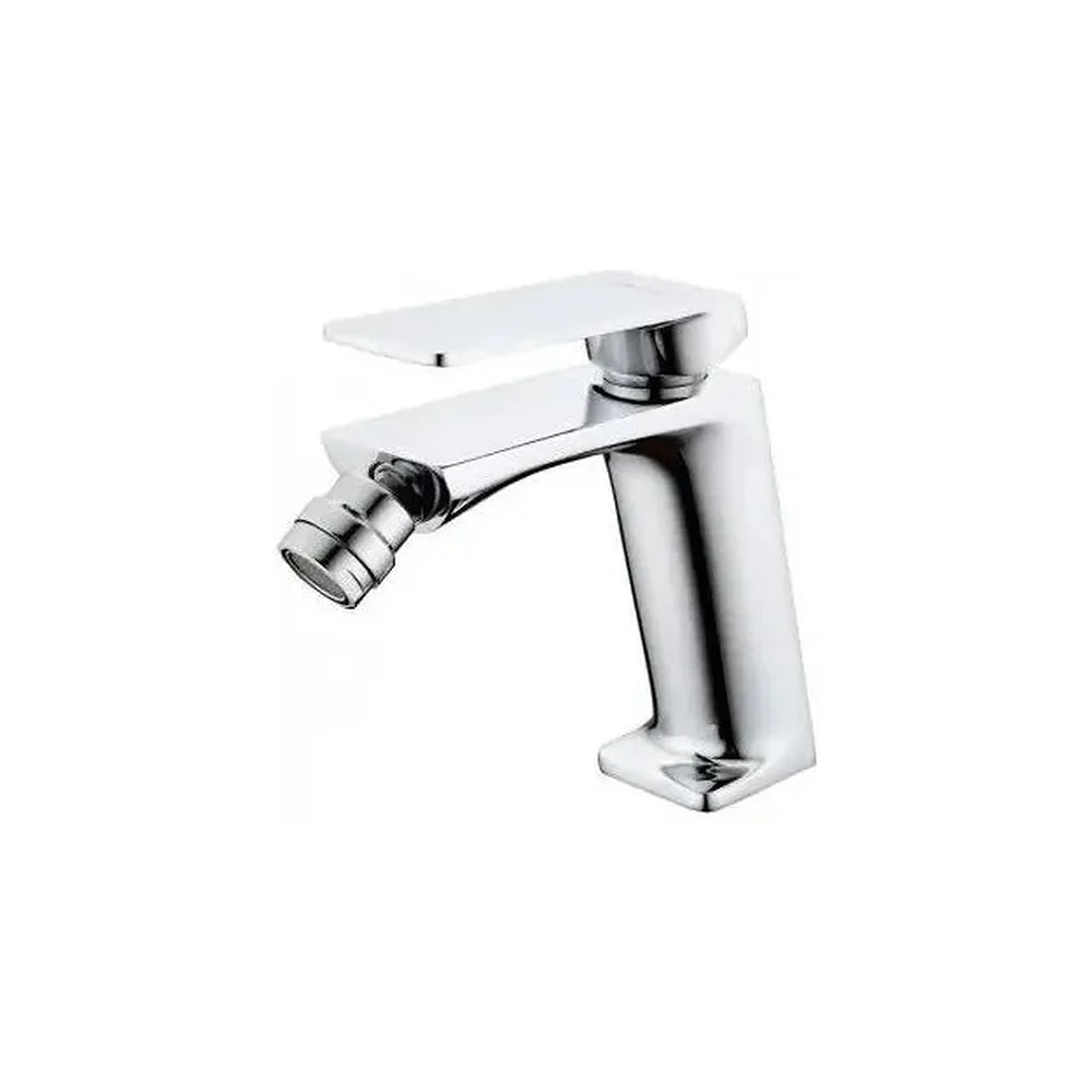 Grifo monomando de bidé con una rótula orientable fabricado en latón y un acabado cromado Fiyi de Imex Imex