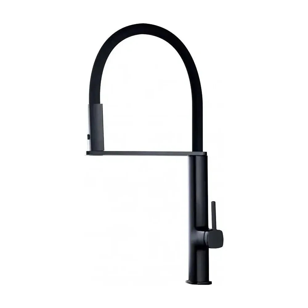 Grifo monomando de cocina de caño extra alto de acabado en negro mate Menorca de Imex Imex