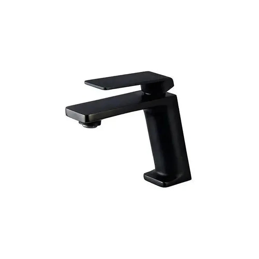 Grifo monomando de color negro para lavabo fabricado en latón con discos cerámicos Fiyi de Imex Imex