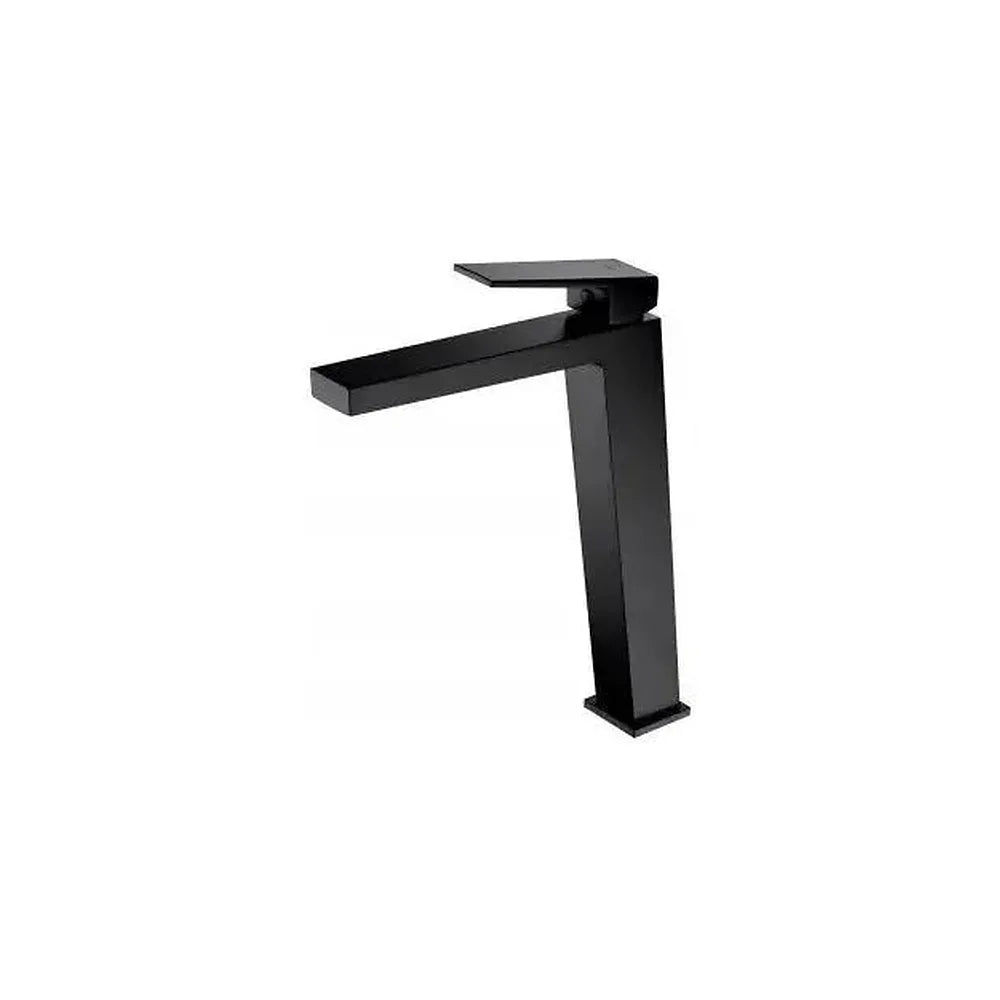 Grifo monomando de diseño alto para lavabo fabricado en latón de acabado negro mate Art de Imex Imex