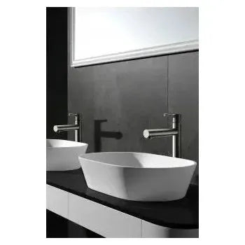 Vista principal de Grifo monomando de diseño alto para lavabo fabricado en acero inoxidable Imex