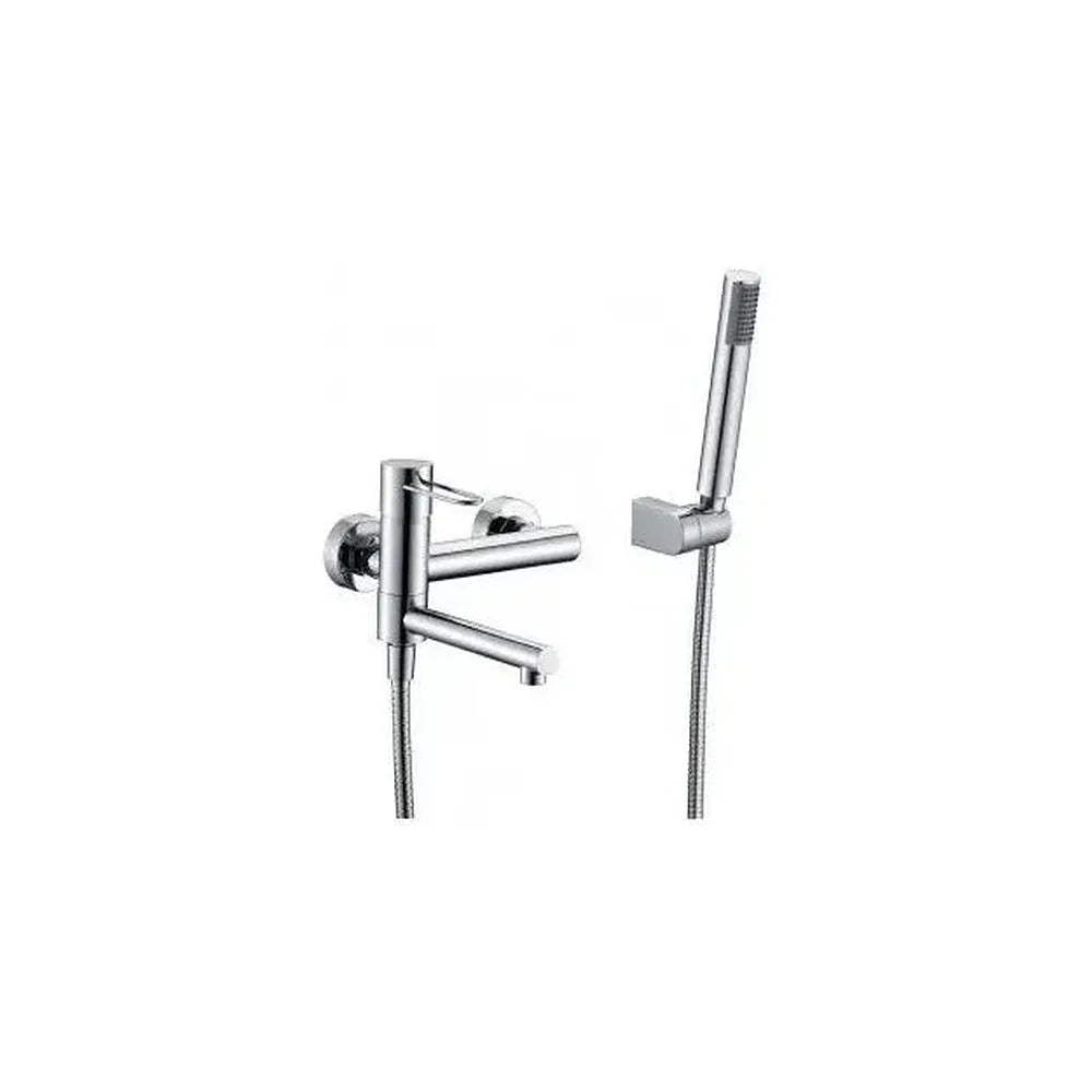 Grifo monomando de pared para bañera fabricada en latón de acabado cromado Milos de Imex Imex