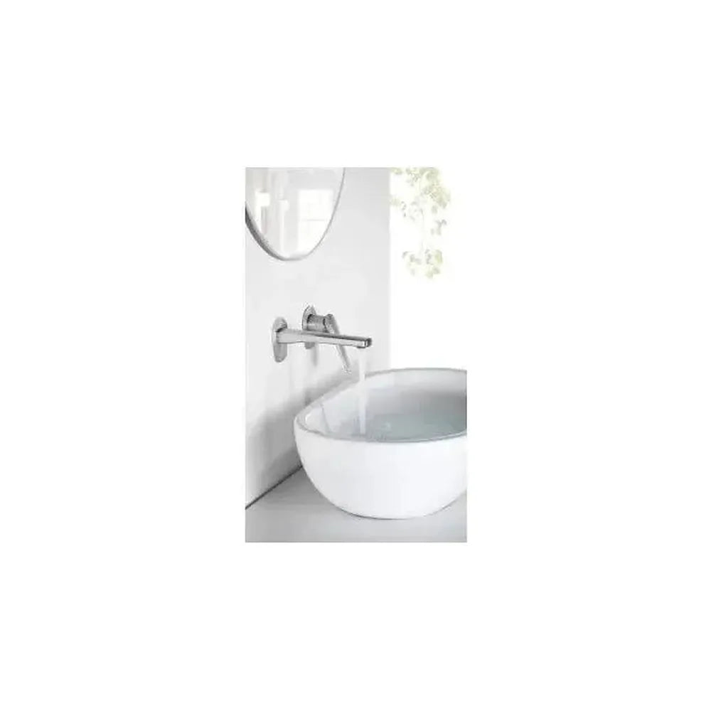 Grifo monomando empotrado para lavabo hecho de acero inoxidable con acabado satinado Delos de Imex Imex