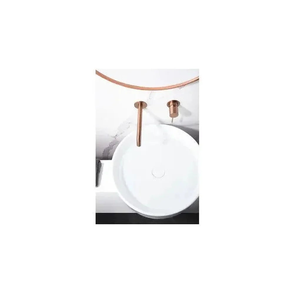 Grifo monomando empotrado para lavabo hecho de latón con acabado oro rosa cepillado Genova de Imex Imex