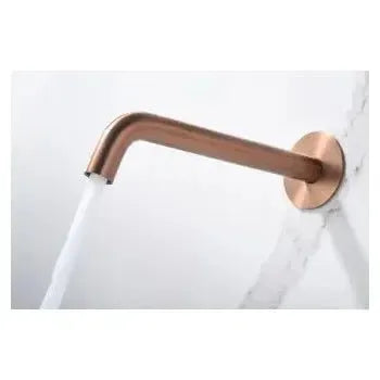 Vista principal de Grifo monomando empotrado para lavabo hecho de latón con acabado oro rosa cepillado Genova de Imex