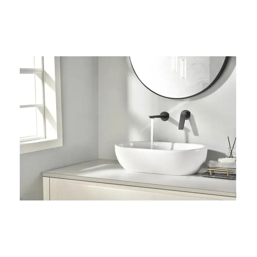 Vista principal de Grifo monomando empotrado para lavabo hecho de latón con acabado negro mate Napoles de Imex
